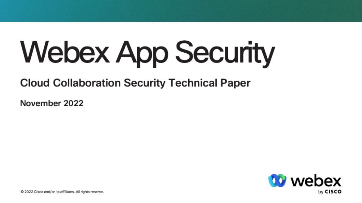 Webex App Security